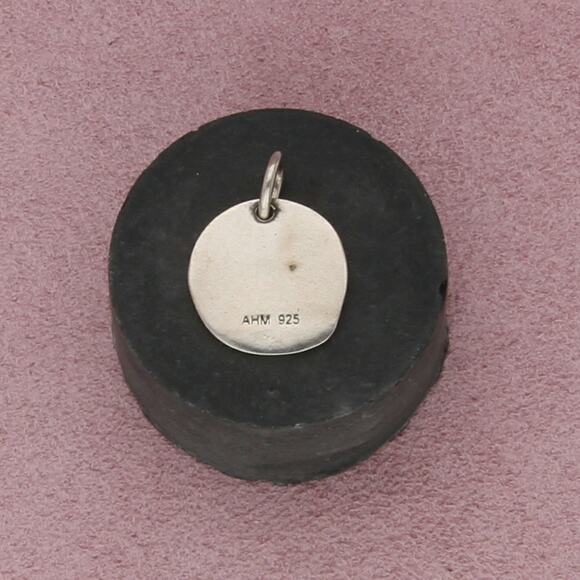 sterling silver letter e initial wax seal pendant - Picture 2 of 3